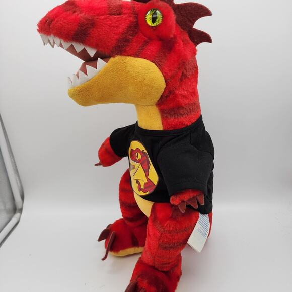 Build A Bear Raptor Red Dinosaur Plush 19" Dino T-shirt Stuffed Animal BAB 2022 - Picture 2 of 14